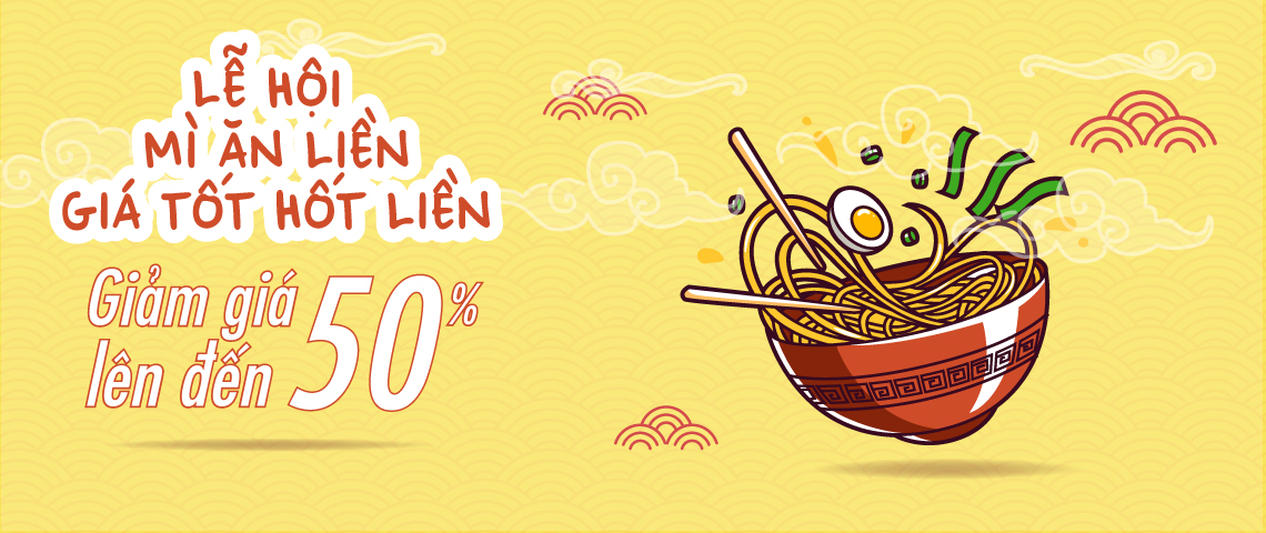 Mì gói giảm 50%