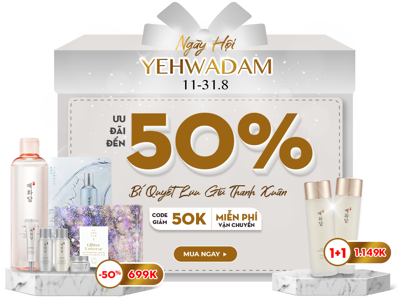 Mỹ phẩm chăm sóc da giảm 50%