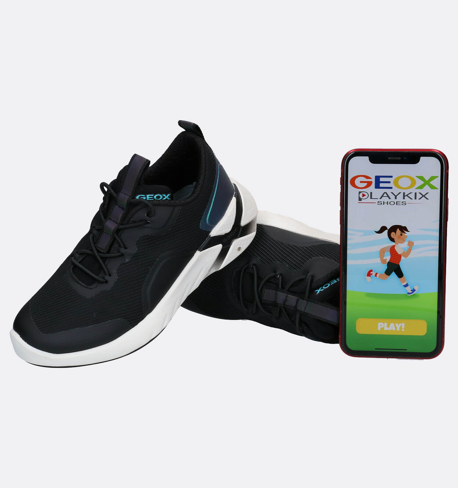 Geox Playkix Zwarte Sneakers | TORFS.BE | Gratis verzend en retour